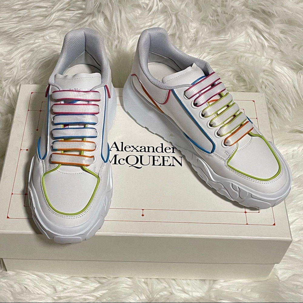 ‼️SOLD‼️Alexander McQueen Multicolor Outline Court Sneakers 38